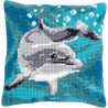 Kit coussin au point de croix Dauphin