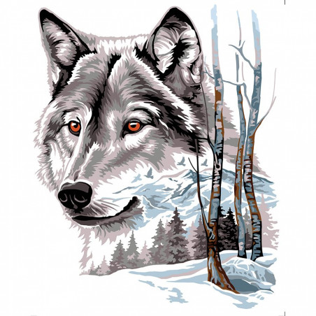 Canevas imprimé Loup