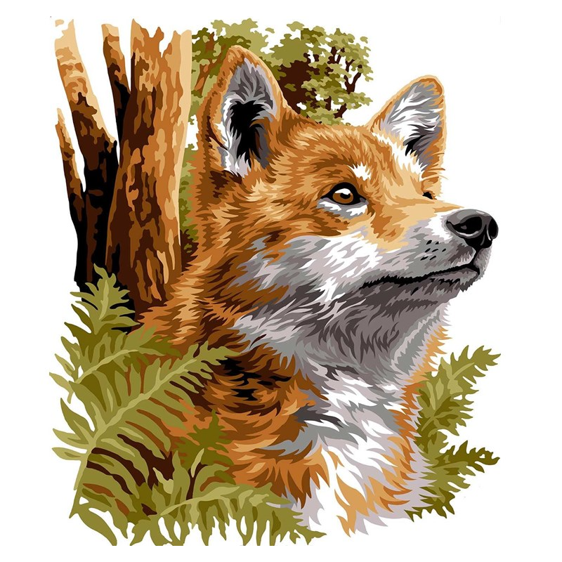 Canevas imprimé Loup