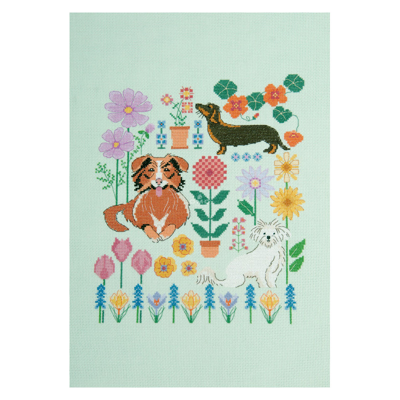 Kit Chiens dans le jardin