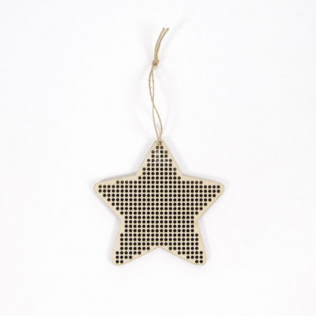 Ornement en bois étoile