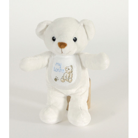 Doudou ours blanc