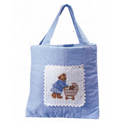 Kit Sac vichy bébé bleu
