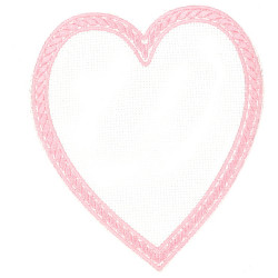 Applique coeur rose