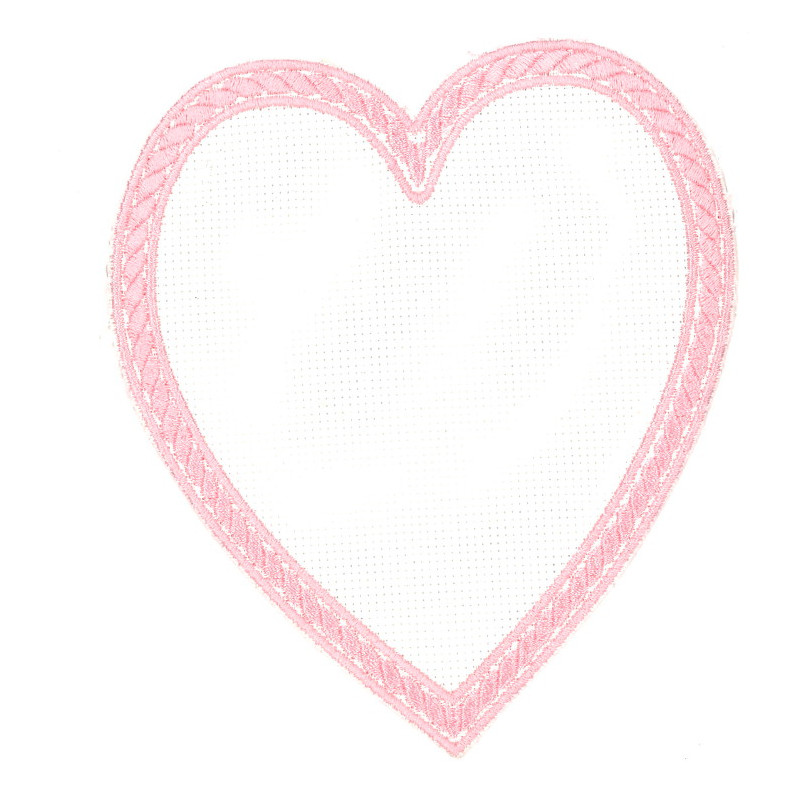 Applique coeur rose