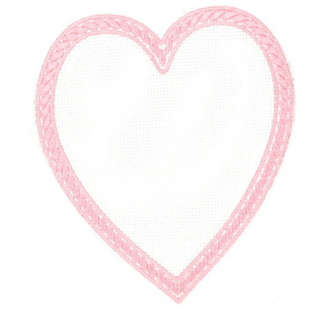 Applique coeur rose